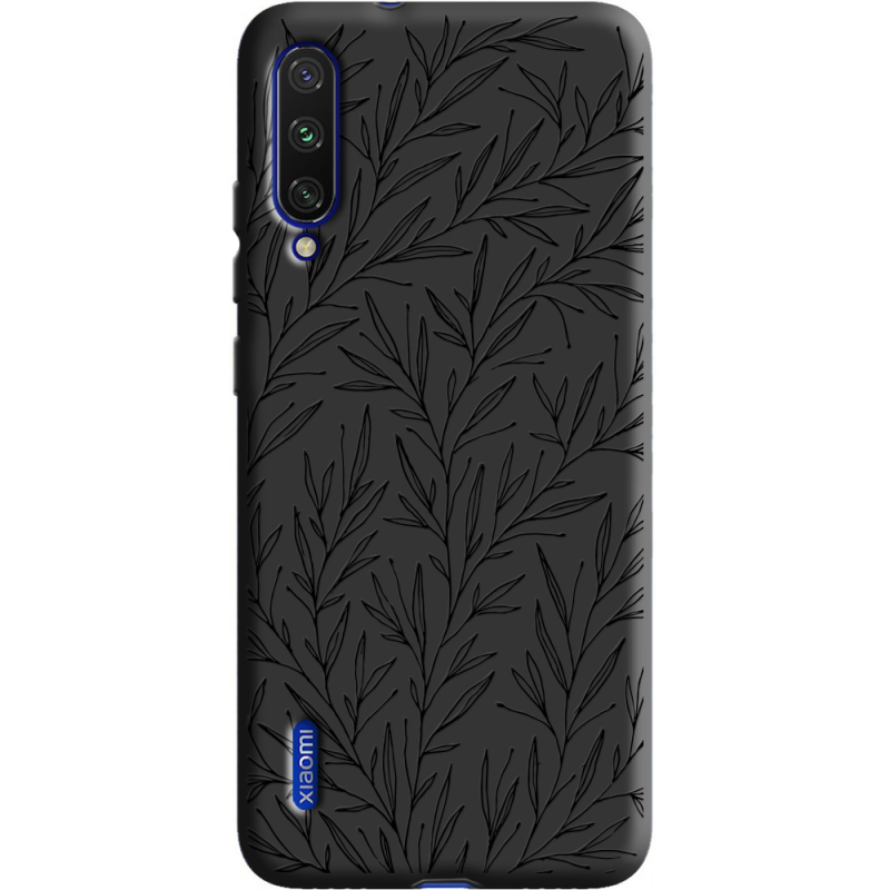 Черный чехол Uprint Xiaomi Mi A3 Leaves