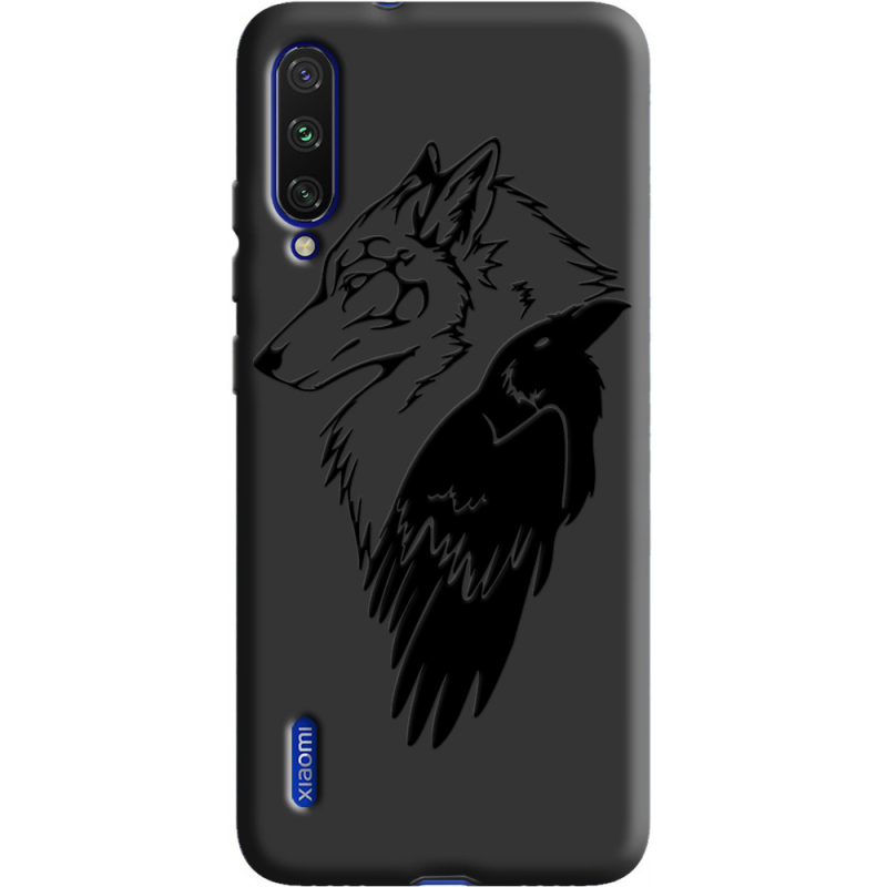 Черный чехол Uprint Xiaomi Mi A3 Wolf and Raven