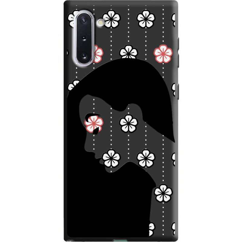 Черный чехол Uprint Samsung N970 Galaxy Note 10 Flower Hair