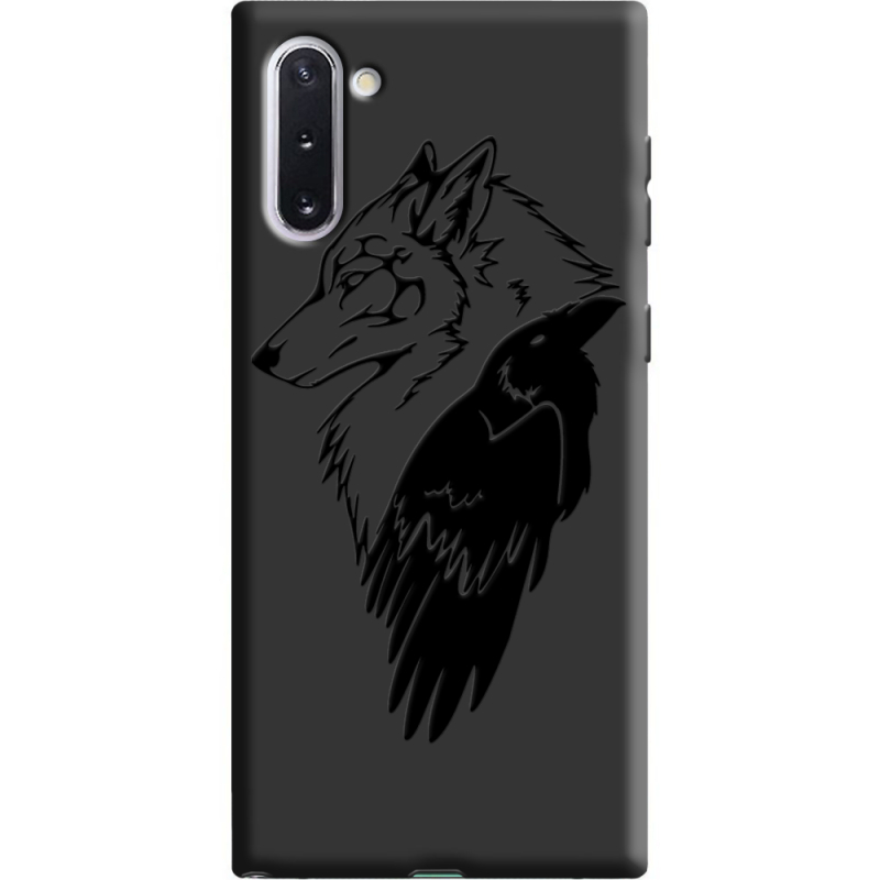 Черный чехол Uprint Samsung N970 Galaxy Note 10 Wolf and Raven