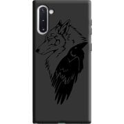 Черный чехол Uprint Samsung N970 Galaxy Note 10 Wolf and Raven