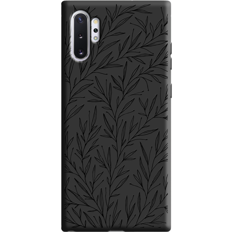 Черный чехол Uprint Samsung N975 Galaxy Note 10 Plus Leaves