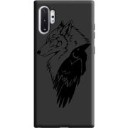 Черный чехол Uprint Samsung N975 Galaxy Note 10 Plus Wolf and Raven