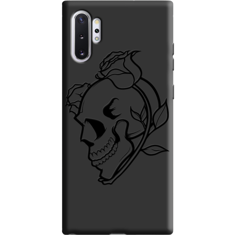 Черный чехол Uprint Samsung N975 Galaxy Note 10 Plus Skull and Roses