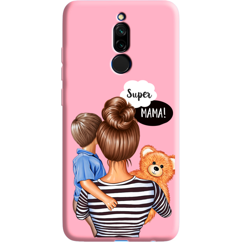 Розовый чехол Uprint Xiaomi Redmi 8 Super Mama and Son