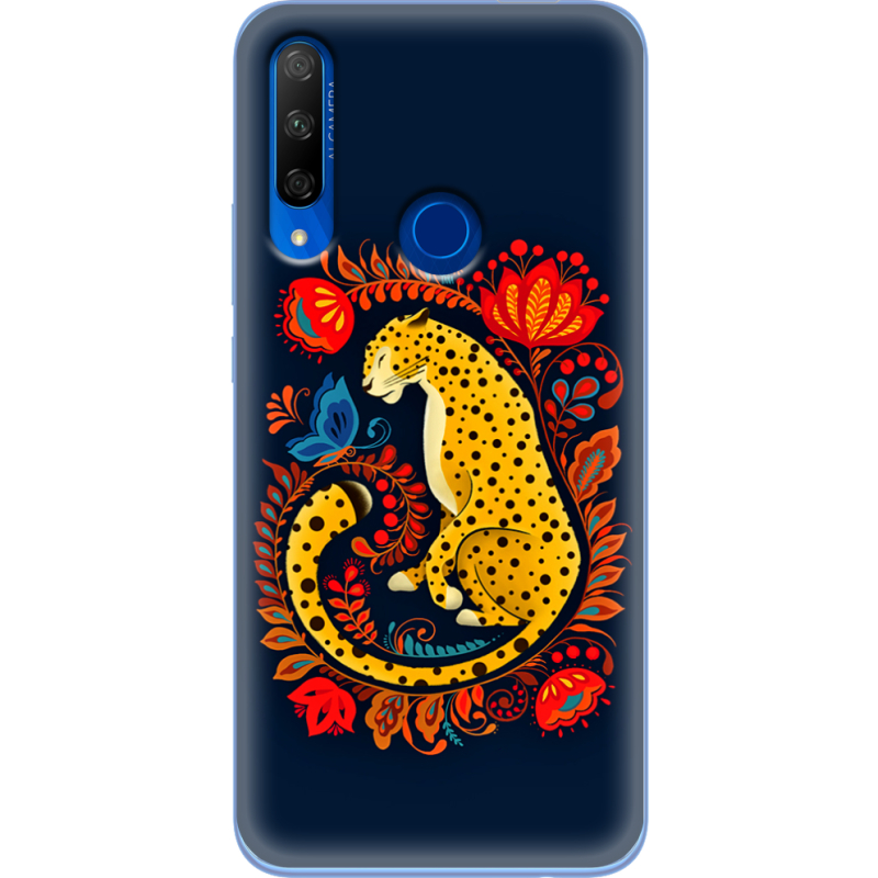 Чехол Uprint Honor 9X Petrykivka Leopard