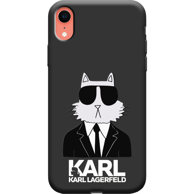 Черный чехол Uprint Apple iPhone XR Cat in Black