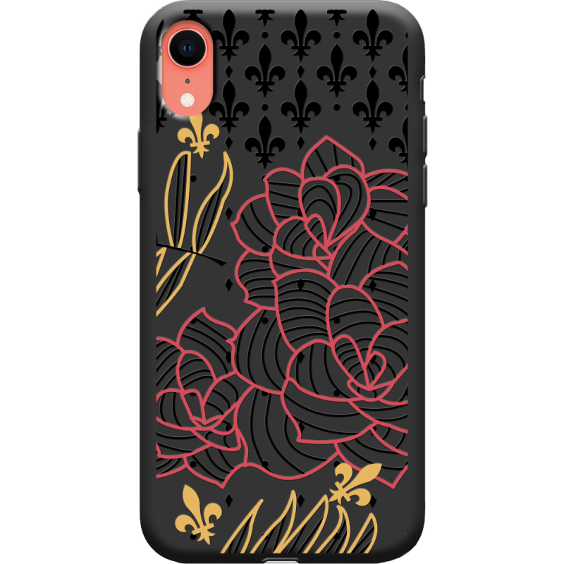 Черный чехол Uprint Apple iPhone XR FranceFlowers