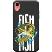 Черный чехол Uprint Apple iPhone XR Fish