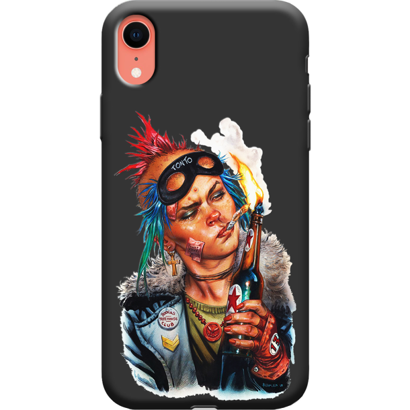 Черный чехол Uprint Apple iPhone XR Tanker Girl