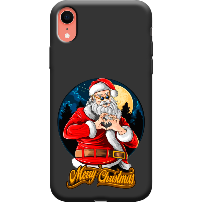 Черный чехол Uprint Apple iPhone XR Cool Santa