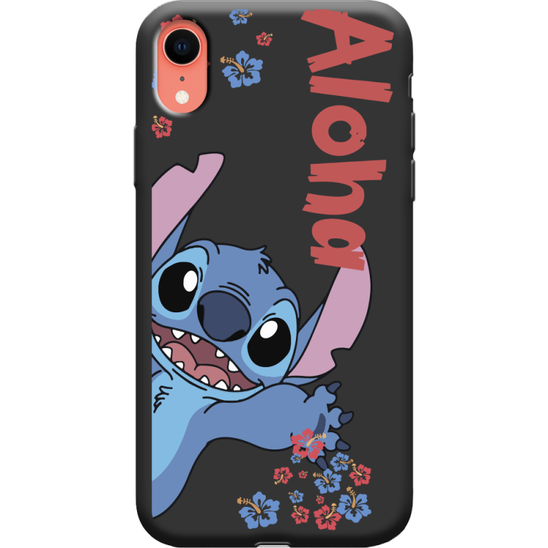 Черный чехол Uprint Apple iPhone XR Гавайський друг Stich