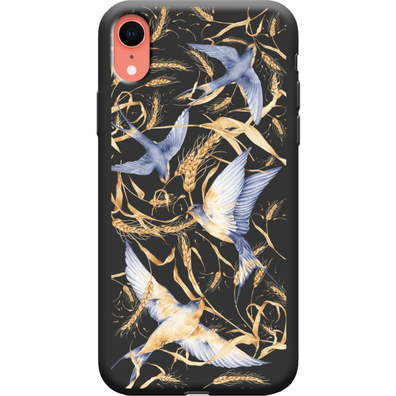 Черный чехол Uprint Apple iPhone XR Ластівки