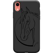 Черный чехол Uprint Apple iPhone XR Horse