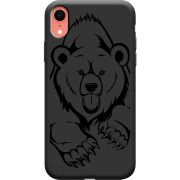 Черный чехол Uprint Apple iPhone XR Grizzly Bear