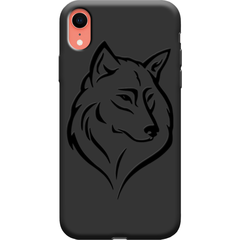 Черный чехол Uprint Apple iPhone XR Wolf