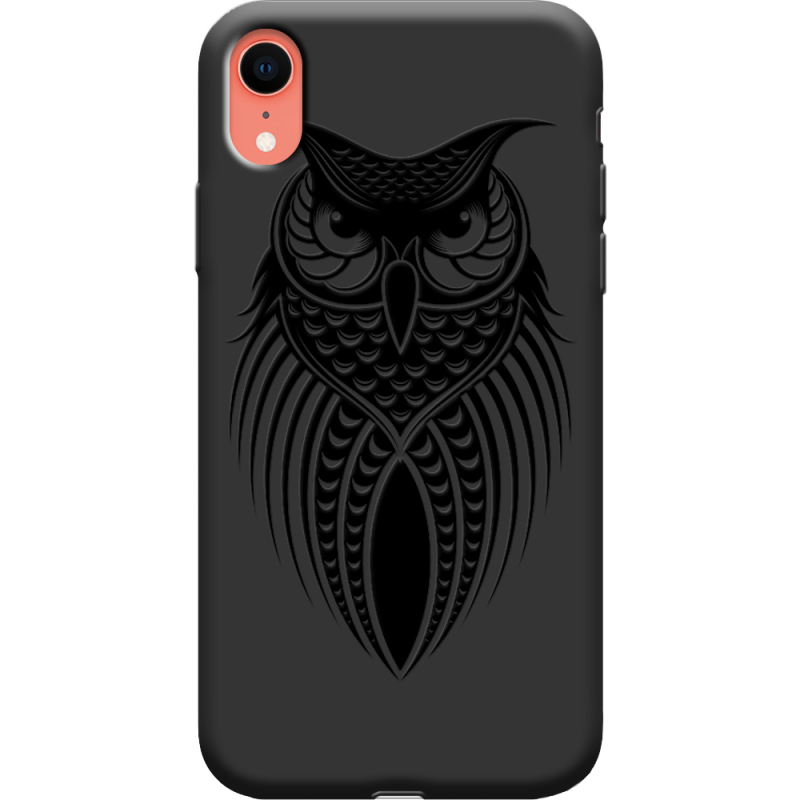 Черный чехол Uprint Apple iPhone XR Owl