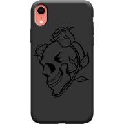 Черный чехол Uprint Apple iPhone XR Skull and Roses