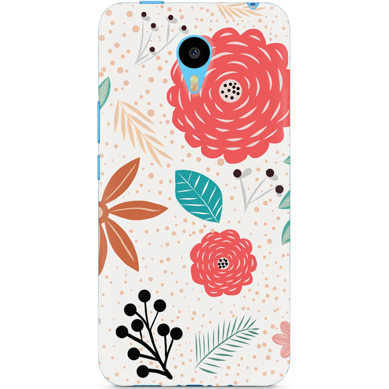 Чехол Uprint Meizu M1 Metal Line Flowers