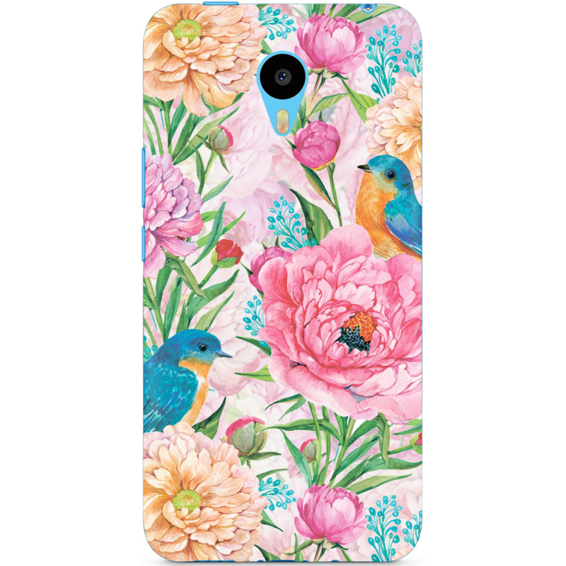 Чехол Uprint Meizu M1 Metal Birds in Flowers