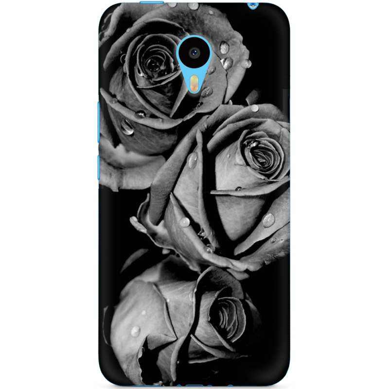 Чехол Uprint Meizu M1 Metal Black and White Roses