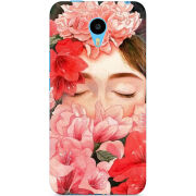 Чехол Uprint Meizu M1 Metal Girl in Flowers