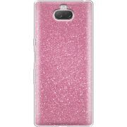 Чехол с блёстками Sony Xperia 10 I4113 Розовый