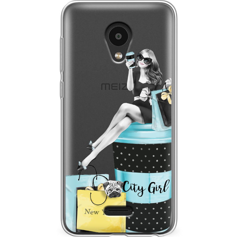 Прозрачный чехол Uprint Meizu C9 Pro City Girl