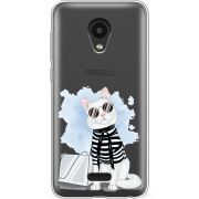 Прозрачный чехол Uprint Meizu C9 Pro Cat Style