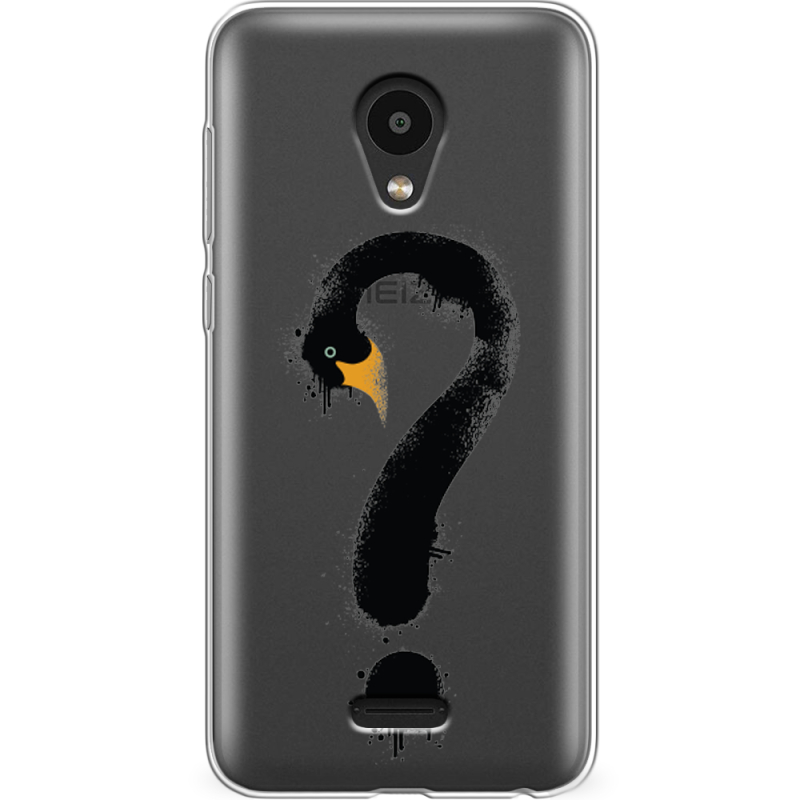 Прозрачный чехол Uprint Meizu C9 Pro Swan question