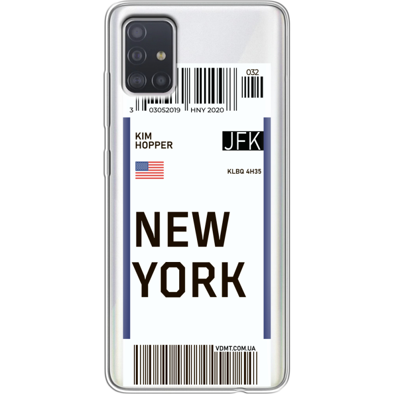 Прозрачный чехол BoxFace Samsung A515 Galaxy A51 Ticket New York