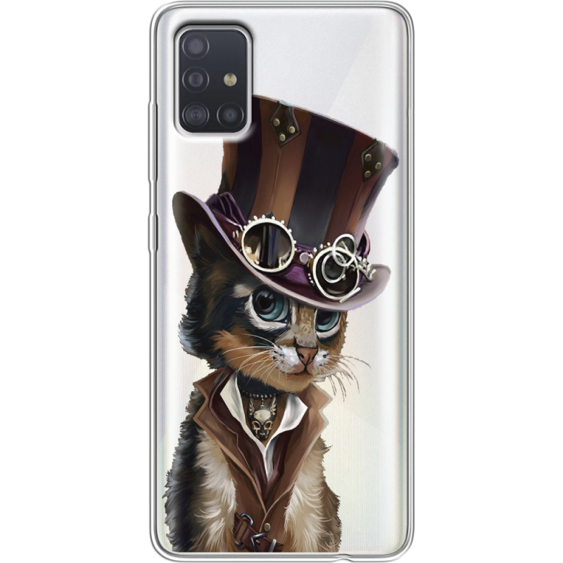 Прозрачный чехол BoxFace Samsung A515 Galaxy A51 Steampunk Cat