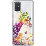 Прозрачный чехол BoxFace Samsung A515 Galaxy A51 Colorful Giraffe