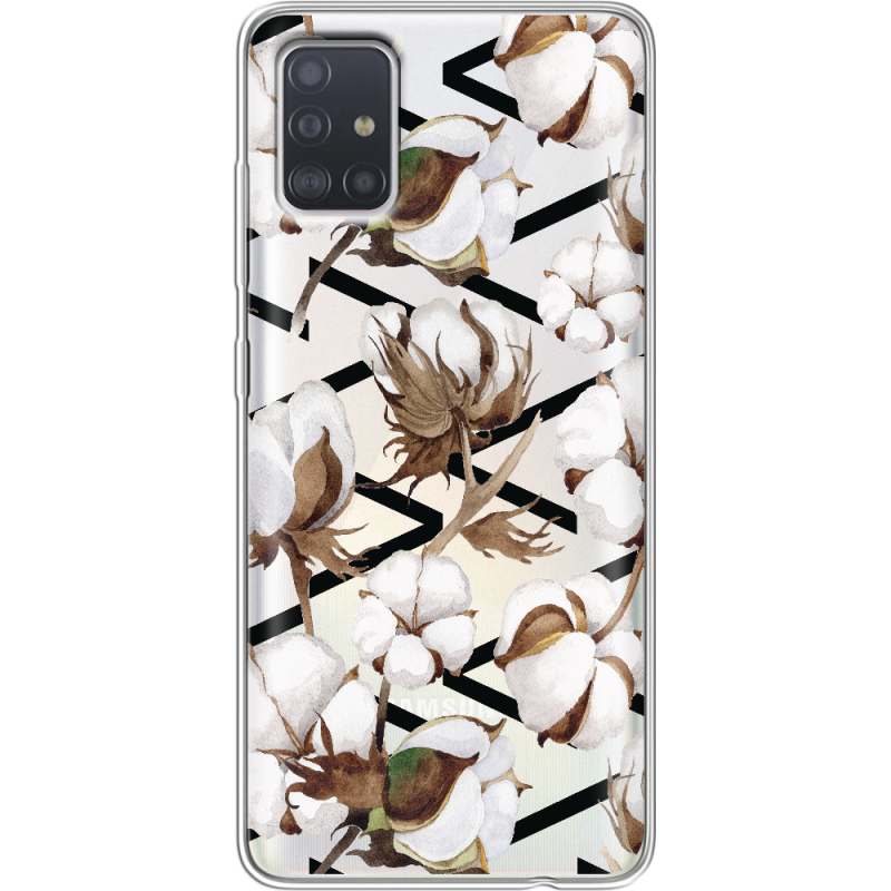 Прозрачный чехол BoxFace Samsung A515 Galaxy A51 Cotton flowers