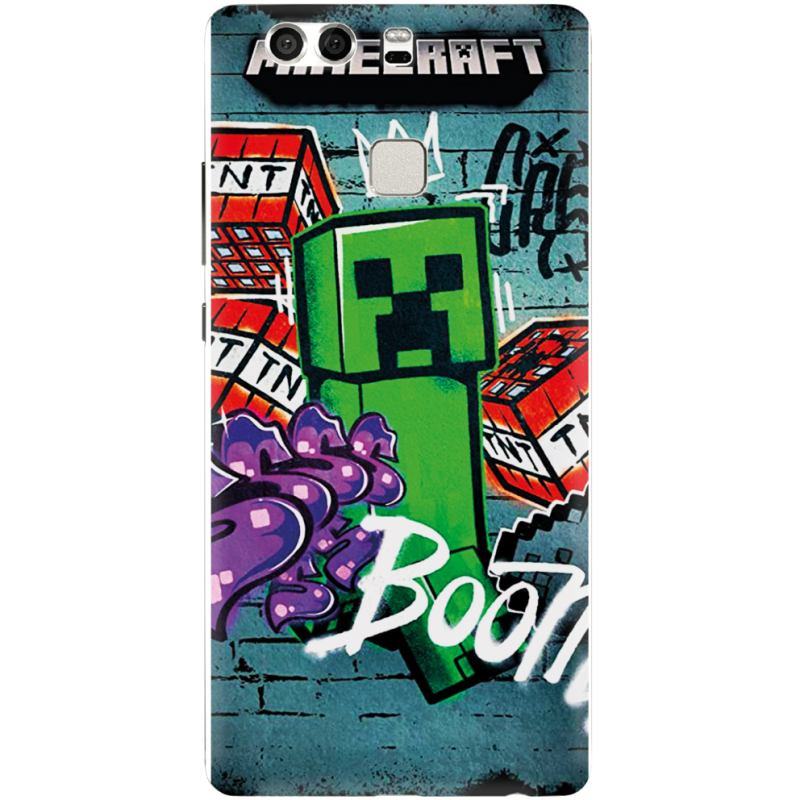 Чехол Uprint Huawei P9 Minecraft Graffiti