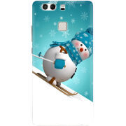 Чехол Uprint Huawei P9 Skier Snowman