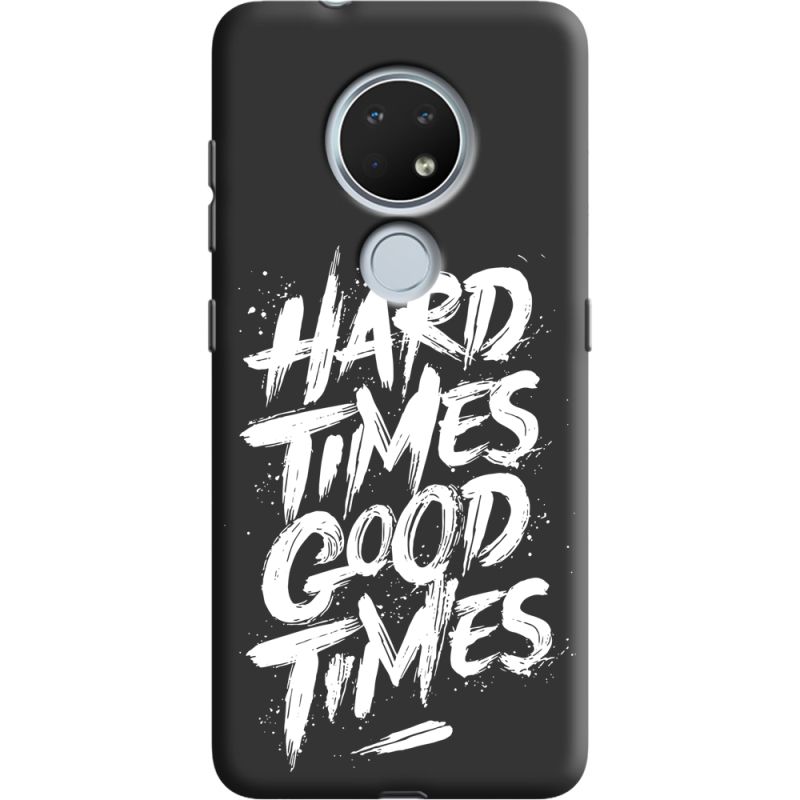 Черный чехол BoxFace Nokia 7.2 Hard Times Good Times