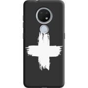 Черный чехол BoxFace Nokia 7.2 Білий хрест ЗСУ