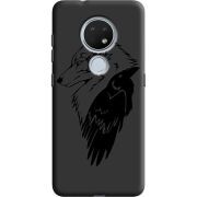 Черный чехол BoxFace Nokia 7.2 Wolf and Raven