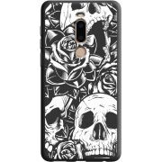 Черный чехол BoxFace Meizu M8 Skull and Roses