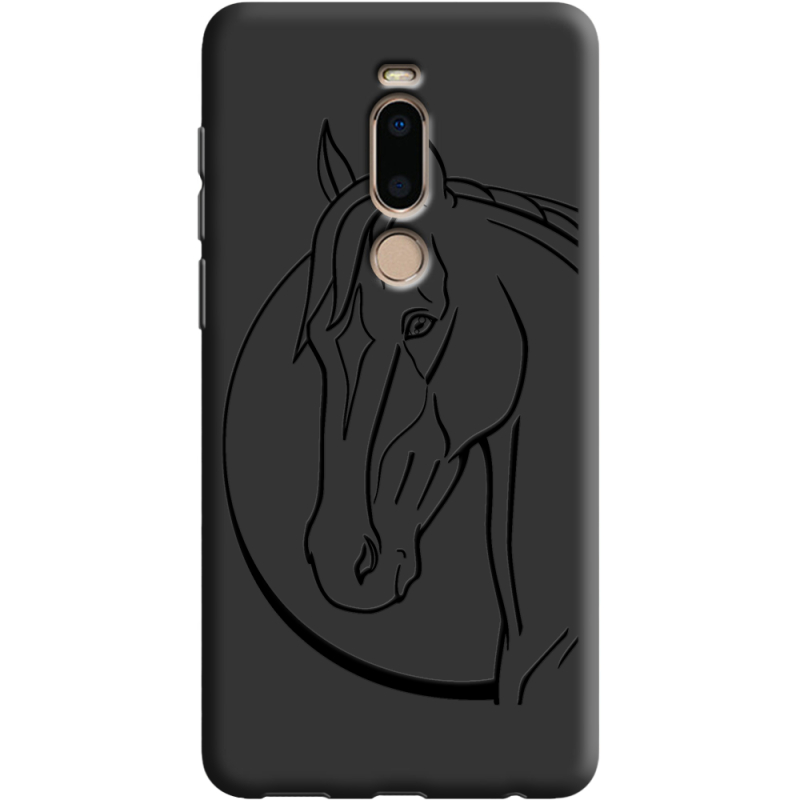 Черный чехол BoxFace Meizu M8 Horse