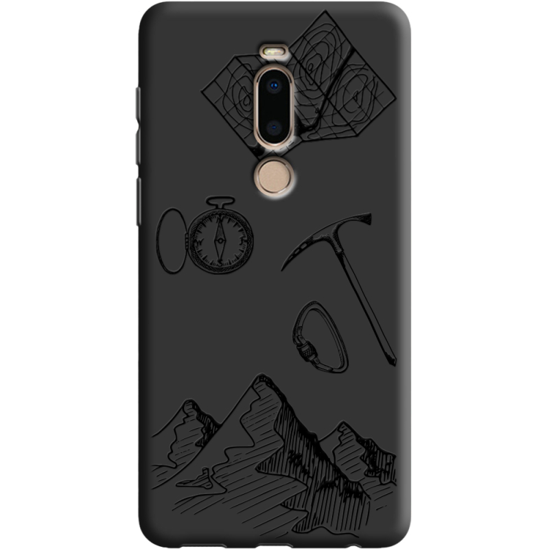 Черный чехол BoxFace Meizu M8 Mountains