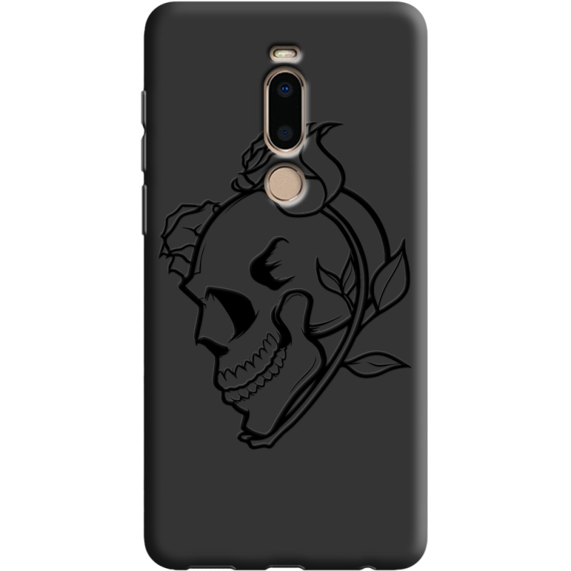 Черный чехол BoxFace Meizu M8 Skull and Roses
