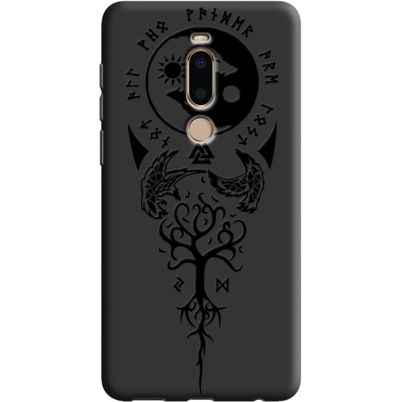 Черный чехол BoxFace Meizu M8 Hugin and Munin