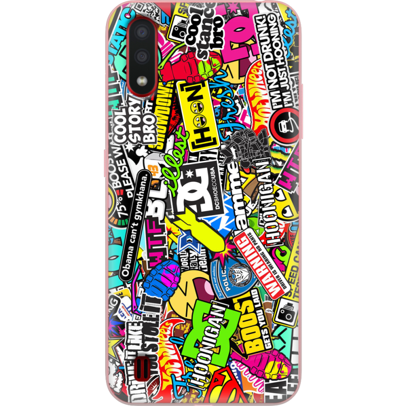 Чехол BoxFace Samsung A015 Galaxy A01 Multicolored Inscriptions