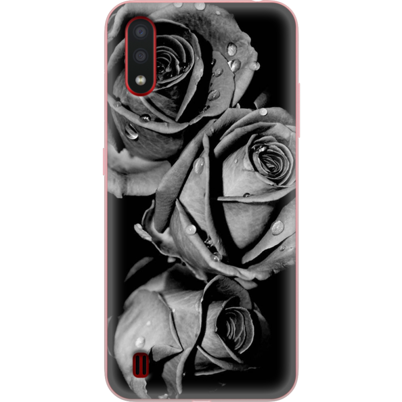 Чехол BoxFace Samsung A015 Galaxy A01 Black and White Roses