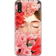 Чехол BoxFace Samsung A015 Galaxy A01 Girl in Flowers