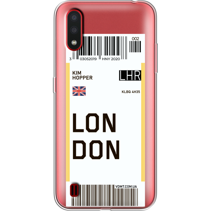 Прозрачный чехол BoxFace Samsung A015 Galaxy A01 Ticket London