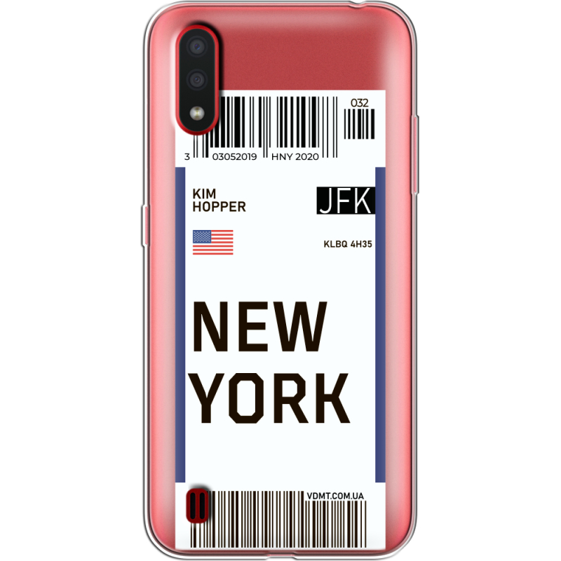Прозрачный чехол BoxFace Samsung A015 Galaxy A01 Ticket New York