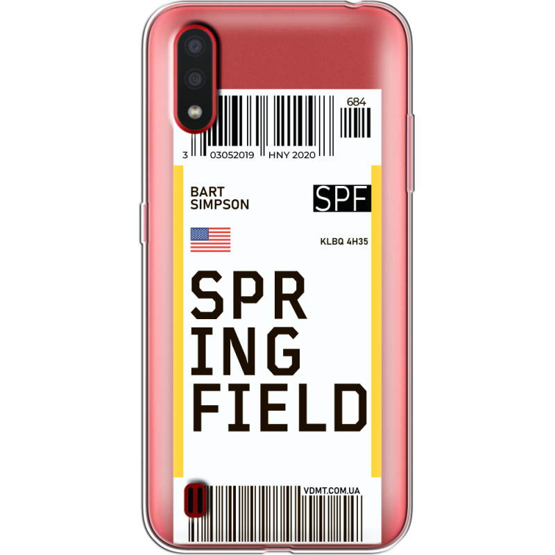 Прозрачный чехол BoxFace Samsung A015 Galaxy A01 Ticket Springfield